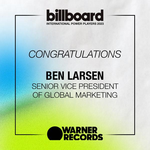  Congratulations to Ben Larsen for being named one of the 2023 billboard…