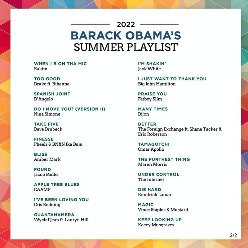 Pheelz, Dijon, and Omar Apollo featured in Barack Obama's 2022 Summer Playlist