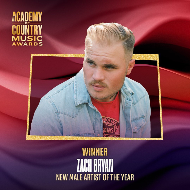 Zach Bryan Wins New Male Artist of the Year for the 2023 Academy of Country Music Awards