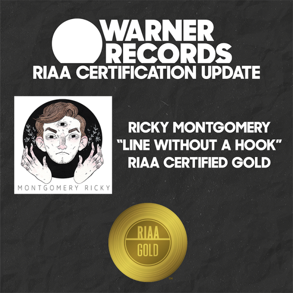 Ricky Montgomery "Line Without a Hook" Certified Gold